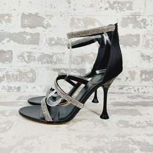 NEW Marc Fisher LTD. Women's Carita Black Jewel Tone High Heel Sandals K171